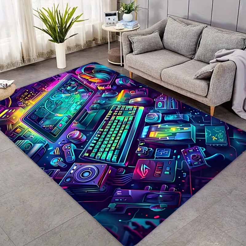 Cyberpunk Gaming Rug Flannel C - Esports Gaming Room 评论和价格