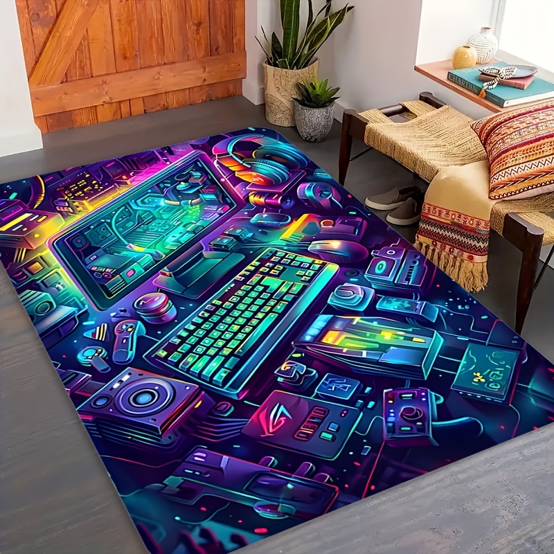 Cyberpunk Gaming Rug Flannel C - Esports Gaming Room 评论和价格