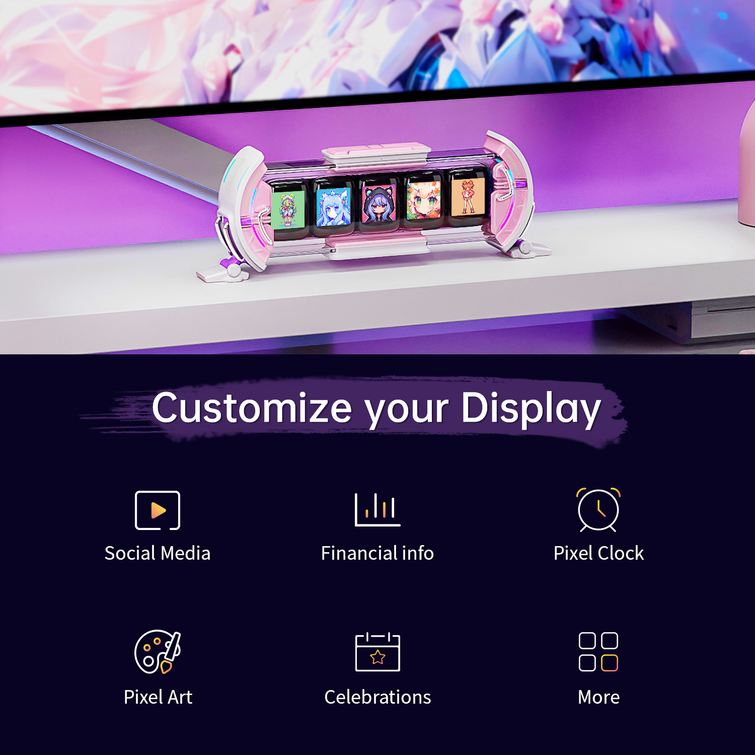Divoom Times Gate Cute Gaming  - Esports Gaming Monitor 评论和价格