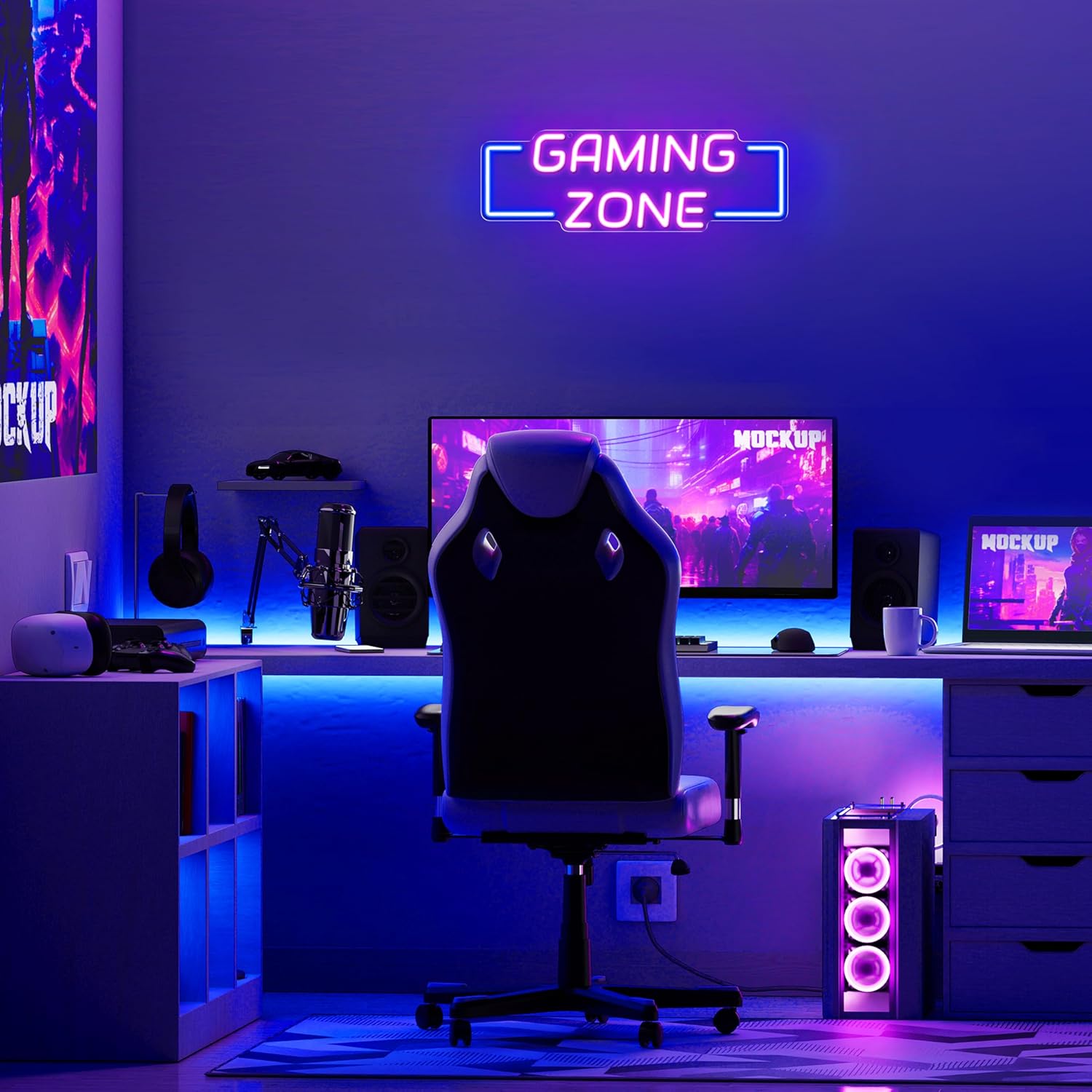Gaming Zone Neon Sign USB LED  - Esports Gaming Room 评论和价格