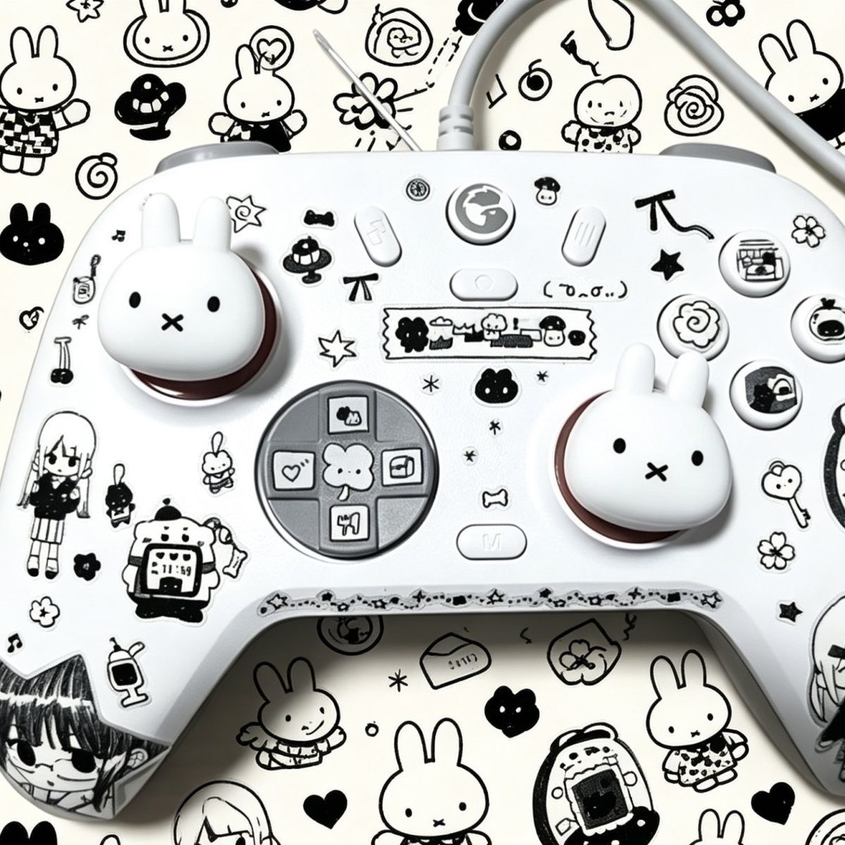 Cartoon Miffy Rabbit Cat Paw T - Controller Analog Stick 评论和价格