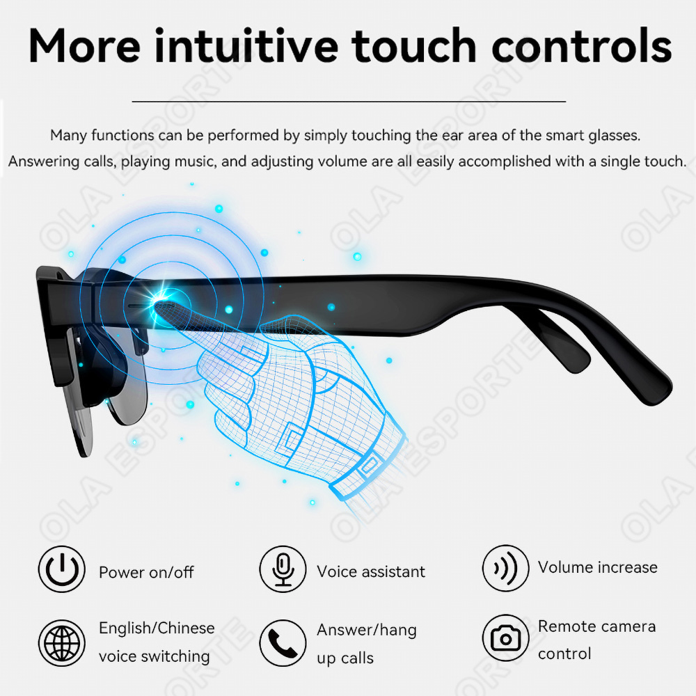 NEW Smart Glasses V5.3 Bluetoo - Esports Gaming Video 评论和价格