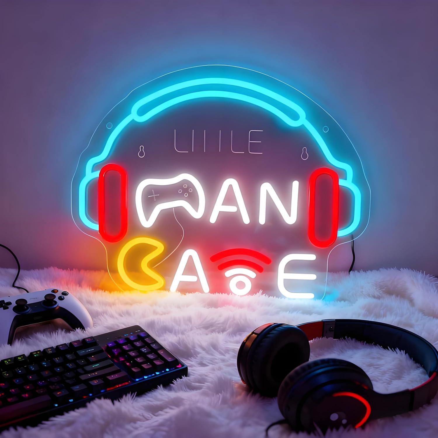 Headphone Neon Sign USB Dimmab - Esports Gaming Room 评论和价格