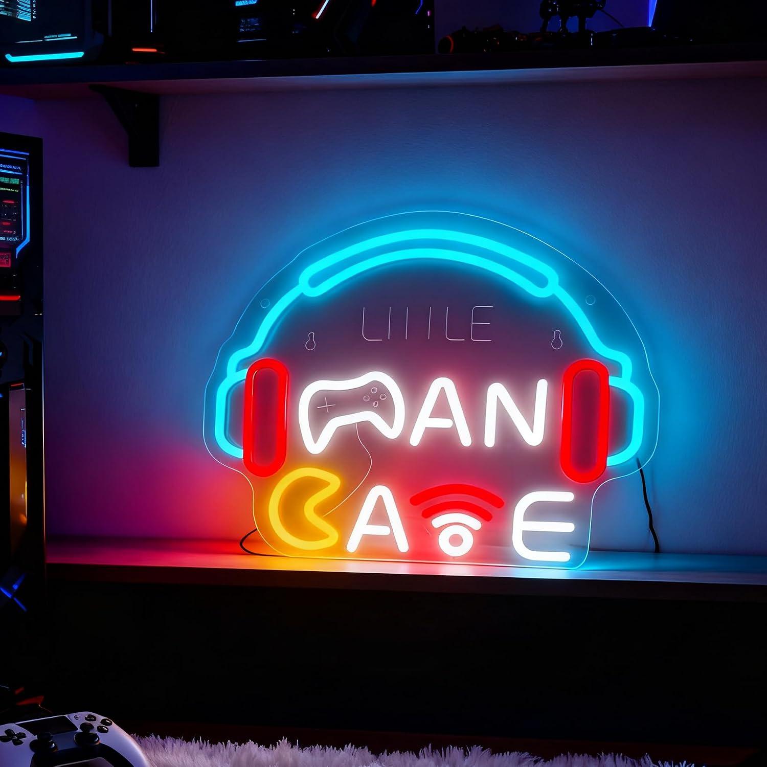 Headphone Neon Sign USB Dimmab - Esports Gaming Room 评论和价格