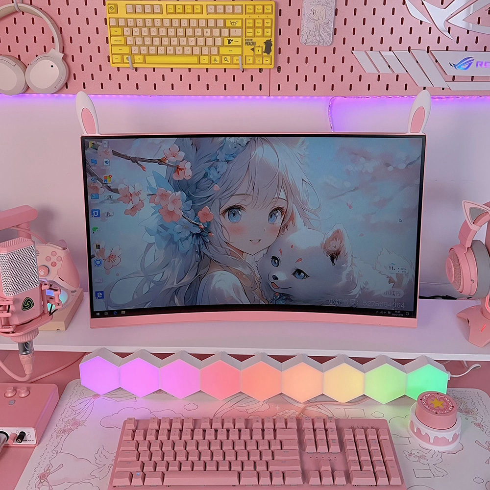 Rabbit Ears Display Decor Cute - Esports Gaming Room 评论和价格
