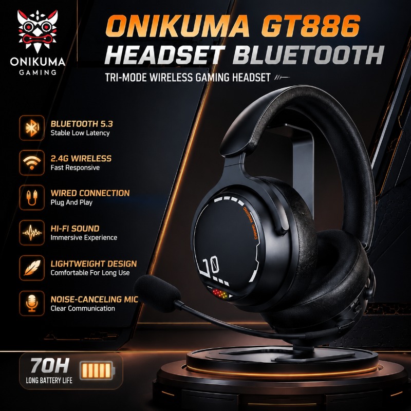ONIKUMA GT886 Gaming Headset T - Esports Gaming Video 评论和价格