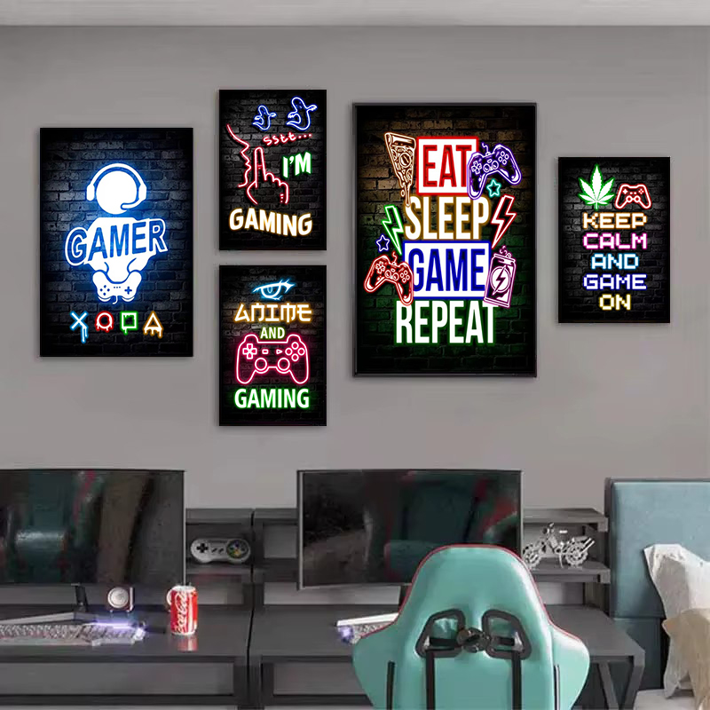 1pc Frameless Canvas Painting  - Esports Gaming Room 评论和价格