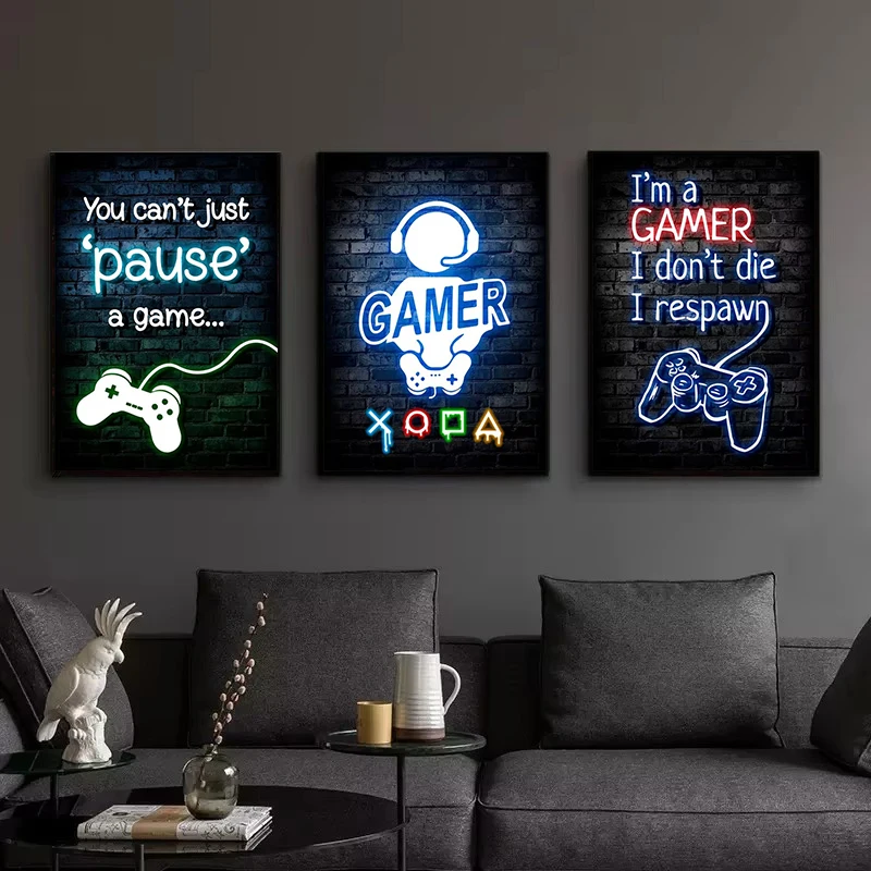 1pc Frameless Canvas Painting  - Esports Gaming Room 评论和价格