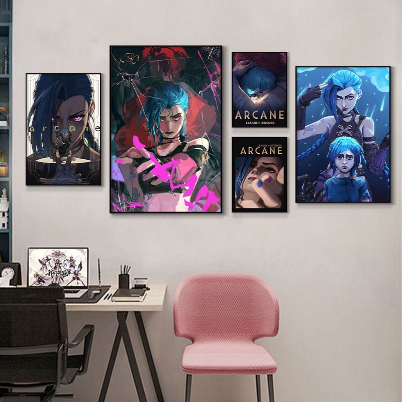 Arcane Jinx Close-Up Poster Un - Esports Gaming Room 评论和价格