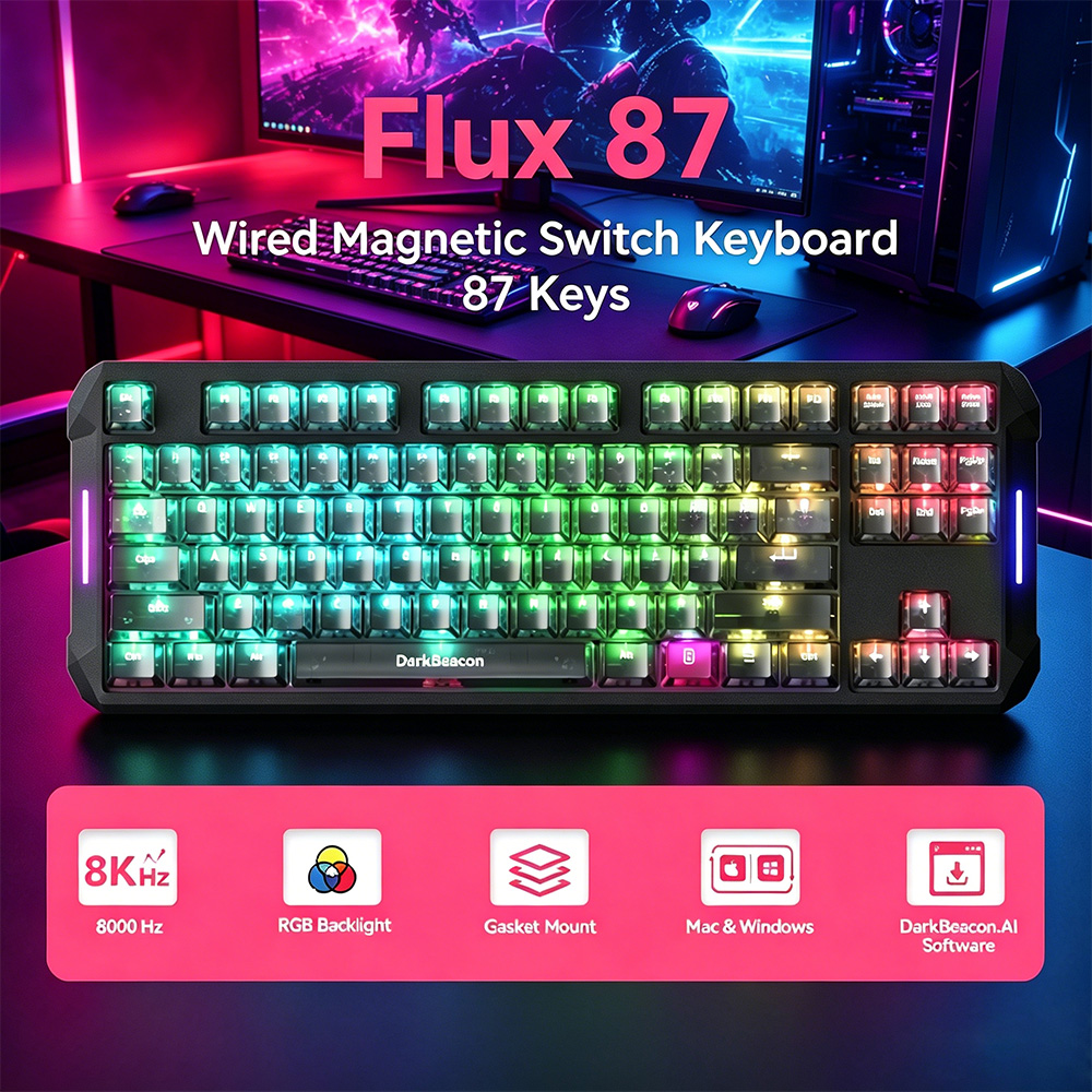DarkBeacon Flux 87 Hall Effect - Esports Gaming Photo 评论和价格
