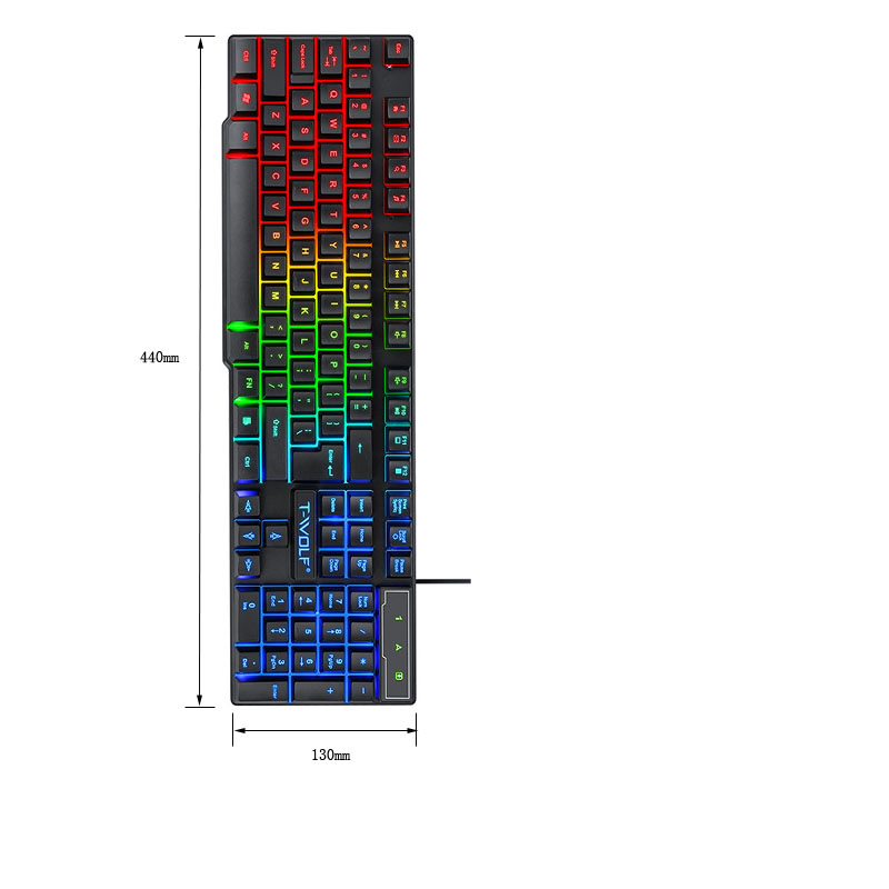 Gaming Keyboard Wired Glowing  - Esports Gaming Logo 评论和价格