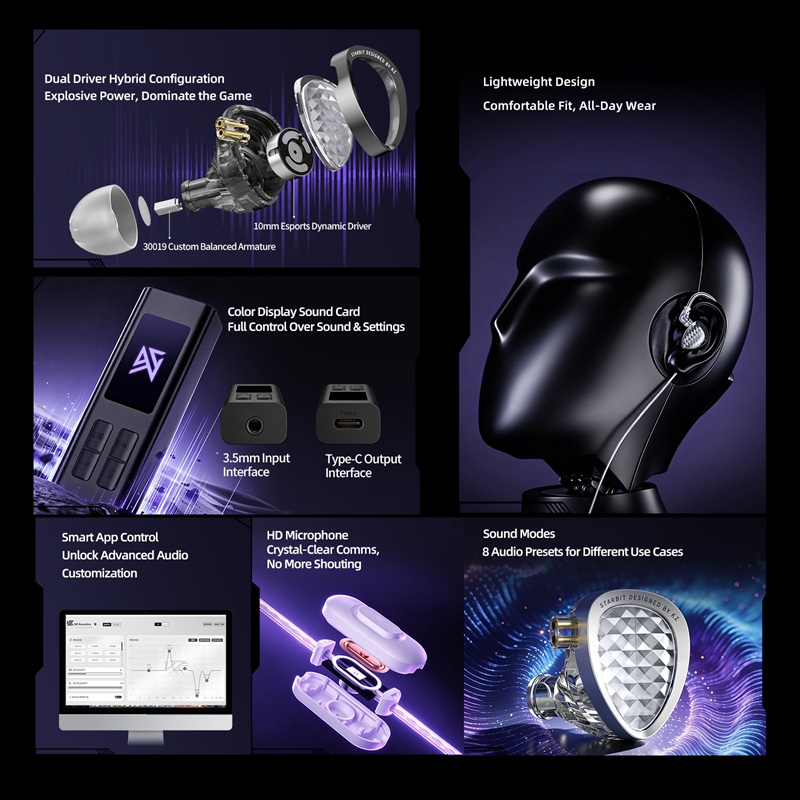 KZ Starbit Wired Gaming Earpho - Esports Gaming Video 评论和价格