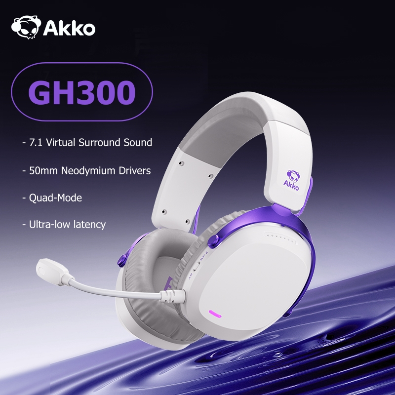 Akko GH300 Headset 7.1 Virtual - Esports Gaming Video 评论和价格